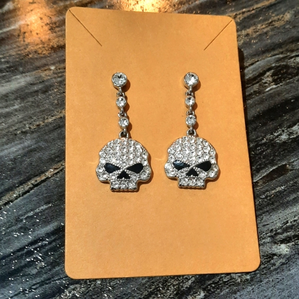 Harley-Davidson Skull Earrings